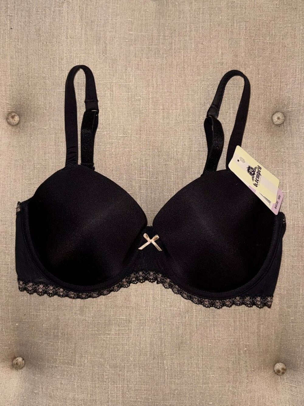 NWT b.tempt'd by Wacoal Faithfully Yours Underwire Bra 32D Black 953108